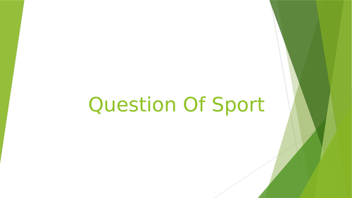 A question of Sport Quiz Chrismas Quiz