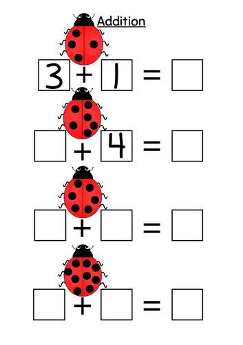 Ladybird addition to 10 | Teaching Resources