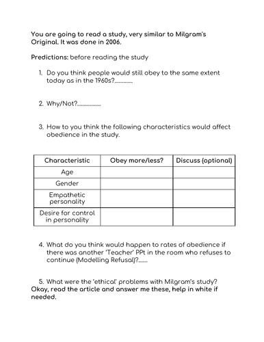 Replicating Milgram - Burger 2009