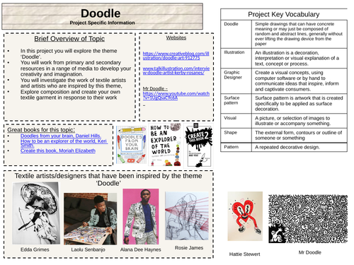 Art Textiles Doodle Project - limited materials needed