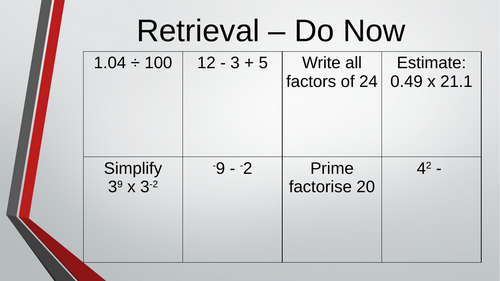 Edexcel GCSE Foundation Unit 2 - Algebra