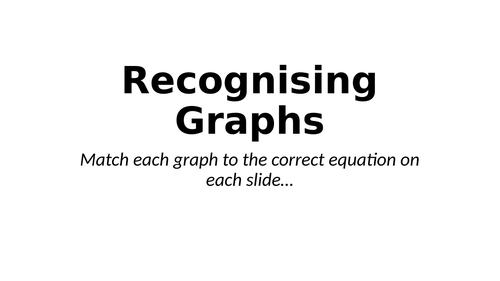 Recognising Graphs