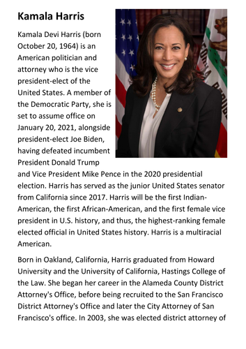 Kamala Harris Handout