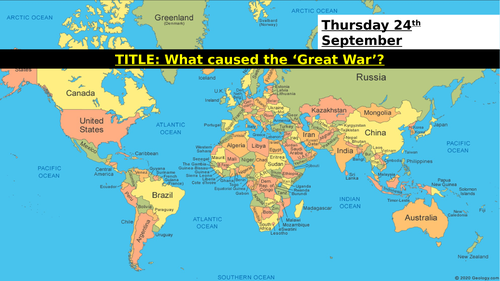 Remote Learning: MAIN causes of WW1 | Teaching Resources