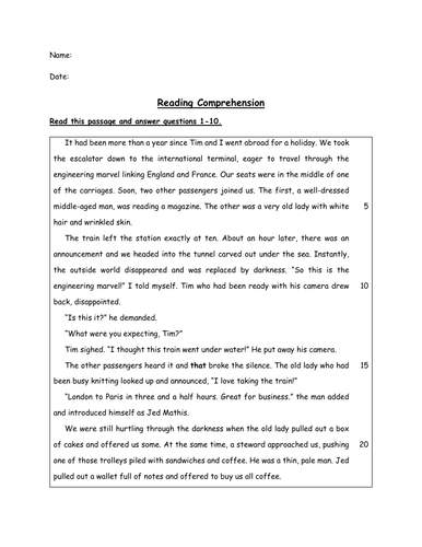 Reading Comprehension