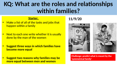 GCSE Sociology: Families - L6. Roles and Relationships