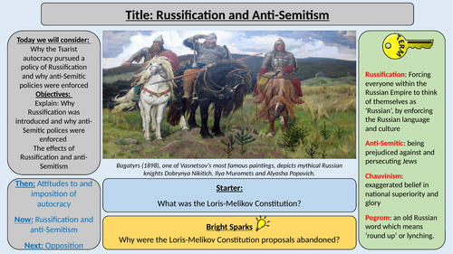 AQA Tsarist and Communist Russia - Russification and Anti-Semitism