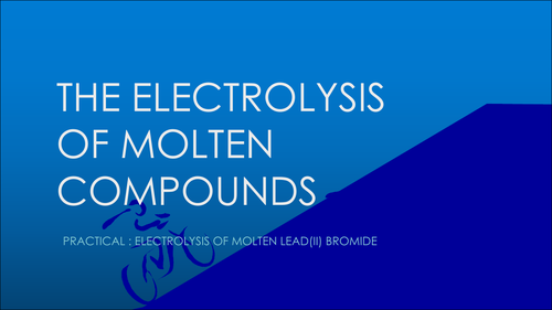 ELECTROLYSIS - IGCSE CHEMISTRY