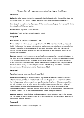 Existence of god essay introduction picture