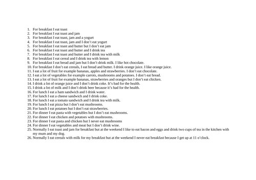 Speaking activity about food ( could be used for any language!)