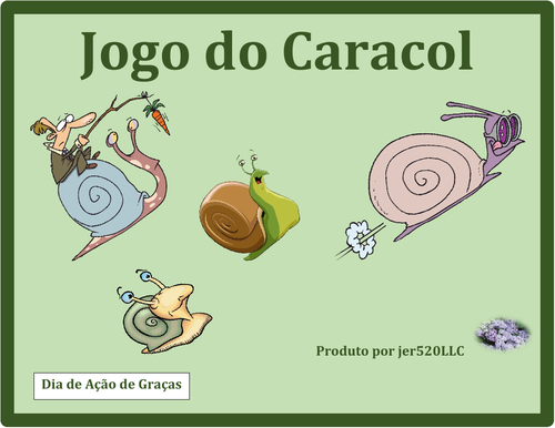 Dia de Ação de Graças (Thanksgiving in Portuguese) Caracol Snail Game