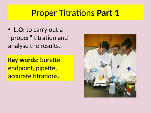 GCSE chemistry introduction to titrations - any board