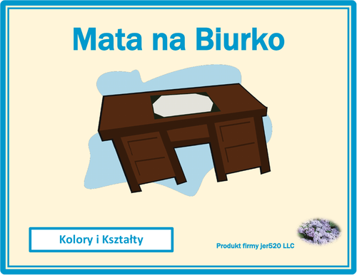 Kolory i Kształty (Colors and Shapes in Polish) Desk Mat