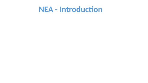 Edexcel A'Level NEA Step-by-step guide to NEA