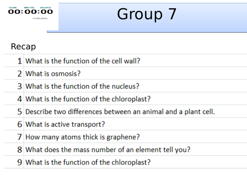 Topic 1 Group 7 AQA trilogy
