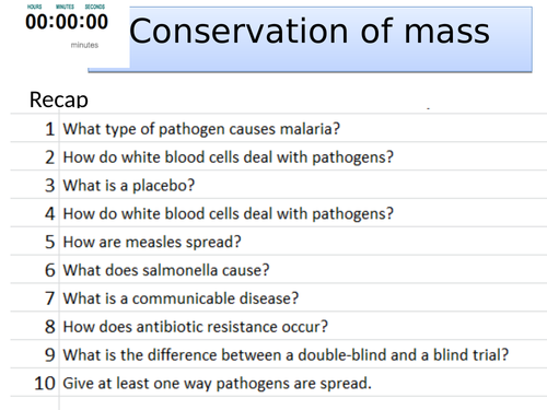 Topic 3 Conservation of mass AQA trilogy