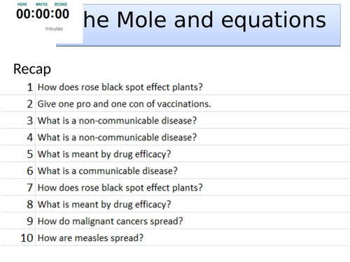 Topic 3 The mole and equations AQA trilogy