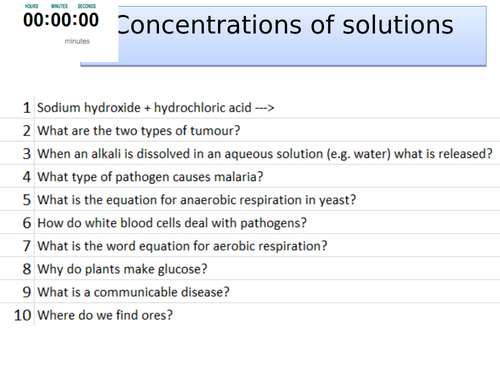 Topic 3 Concentrations of solutions AQA trilogy