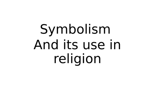 Symbolism in religion