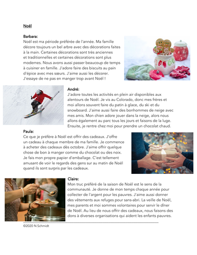 Noël Lecture: French Reading on Christmas Holidays