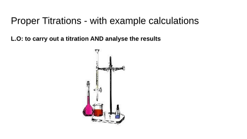 Proper Titration calculation method