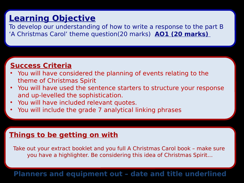 'Outstanding' Walking Talking Mock and WAGOLL (exemplar with success criteria) 'Christmas Spirit'