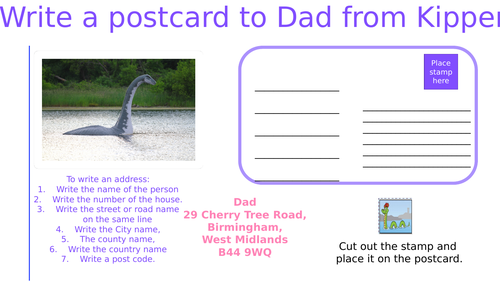 Postcard creation Loch Ness Monster Oxford Reading Tree