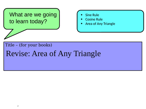 area of any triangle lesson