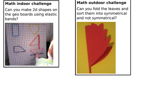 KS1 Continuous Provision 2D Shape math challenges