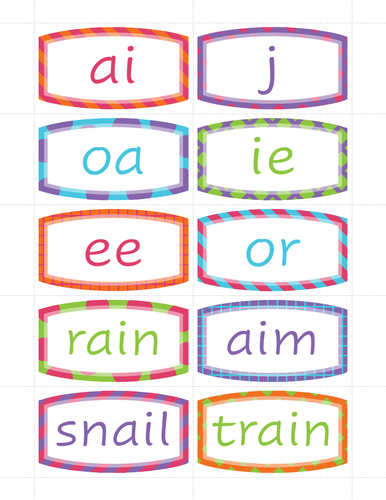 Jolly Phonics sight word phonics and words group 4