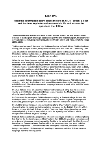 The Hobbit Novel Scheme