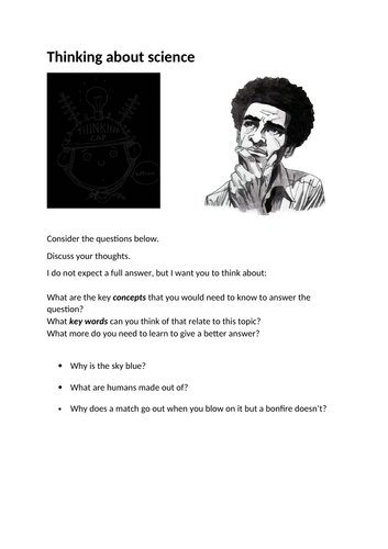 Big Questions - Great for first lesson