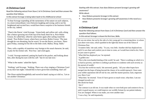 A Christmas Carol GCSE Questions