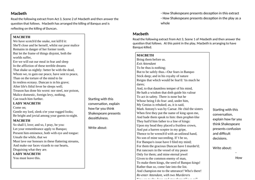 Macbeth GCSE Questions