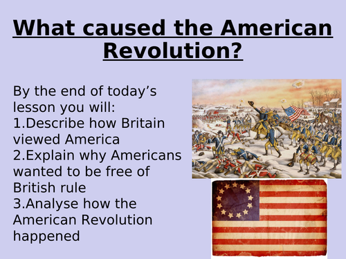 thesis statement on the causes of the american revolution