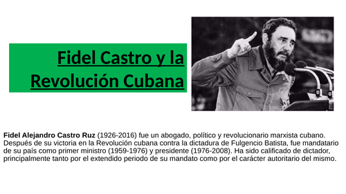 Dictadores latinoamericanos - Fidel Castro y la revolución cubana