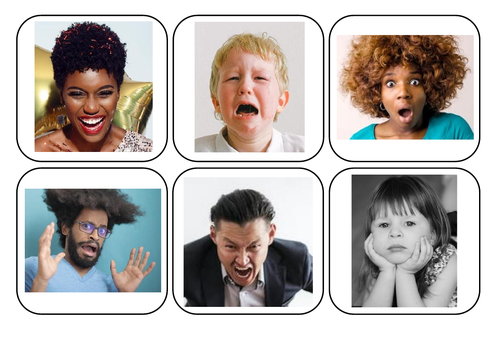 Emotions photos and words matching - Autism/ASC/SEN/English/PSHE