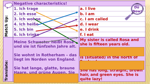 Y7 German Lesson 30 - Describing a School