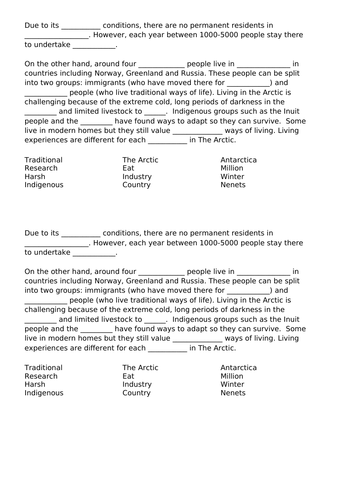 Arctic and Antarctic Comparison Study