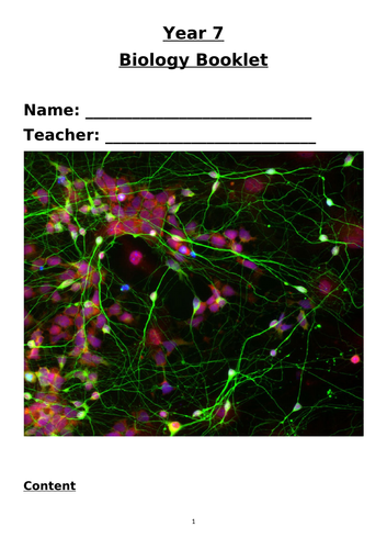 Biology (Cells, Reproduction, inheritance and variation and Ecology) Home-learning booklet