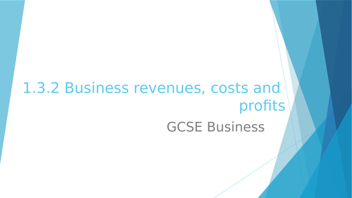 1.3.2 Business revenues, costs and profits