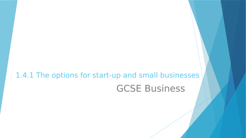 1.4.1 The options for start-up and small businesses