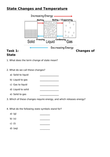 State Changes and Temperature