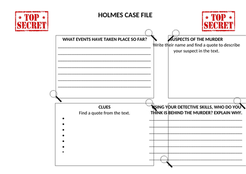 Detective Case File Sherlock Holmes