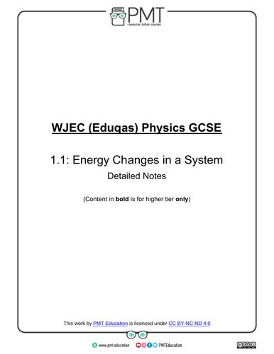 WJEC Eduqas GCSE Physics Detailed Notes