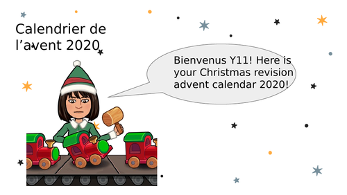 AQA GCSE French Revision  Virtual Advent Calendar