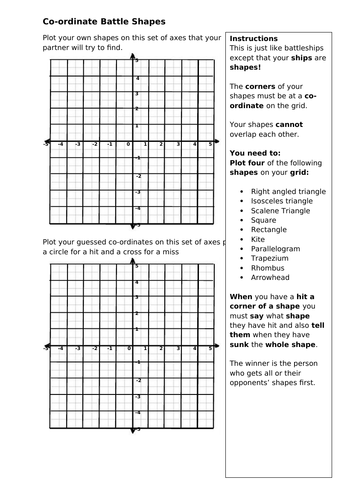 Co-ordinate battle shapes