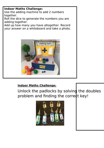 Addition KS1 Continuous Provision Challenges