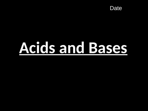 Acids and Bases (C4.1)