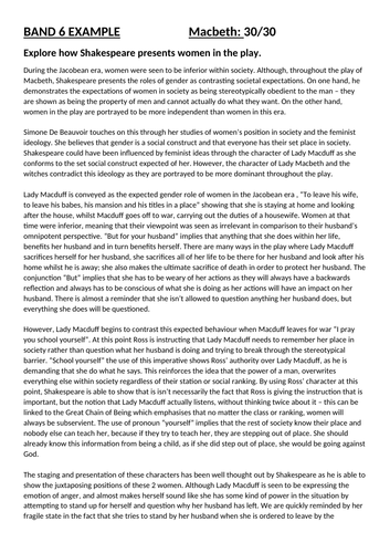 Full mark Macbeth essay